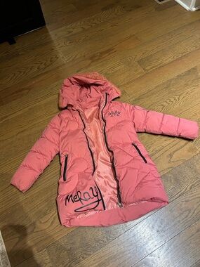 Kids Hooded Puffer Coat in Pink